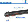 S950 High Carbon Aço Inoxidável Auto Peças Acessórios Do Carro Rhd LHD U-Gancho Clear View Flat Wiper Blade